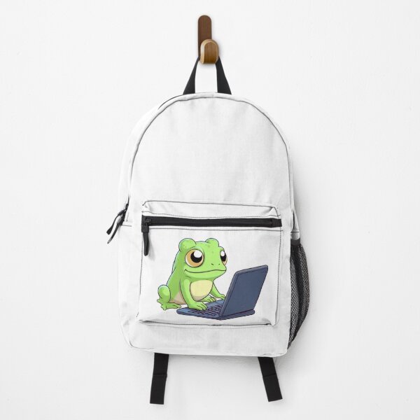 Item preview, Frog working on laptop designed and sold by PawelNature.