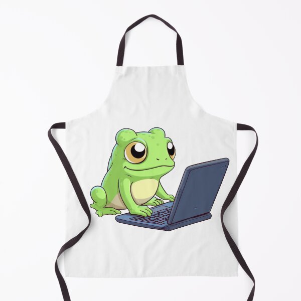 Item preview, Frog working on laptop designed and sold by PawelNature.