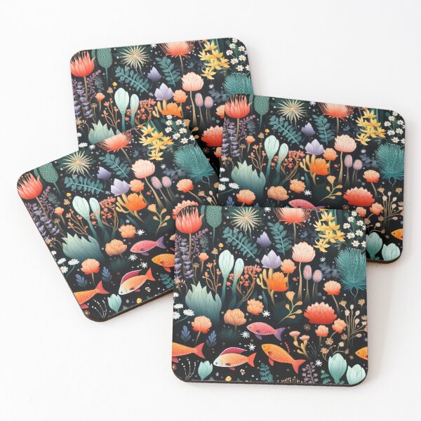 Item preview, Seamless pattern Ocean underwater a flock of fish designed and sold by JurgenGoLF.