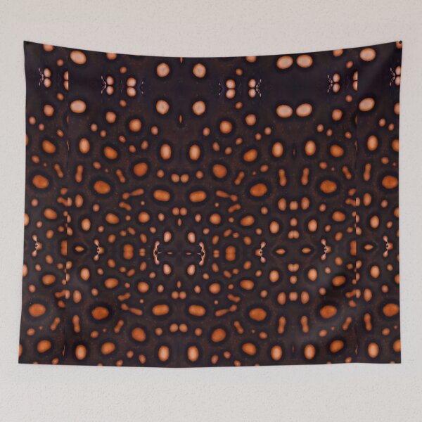 Item preview, Black Leopard Diamond Orange Dot Stringray Pattern designed and sold by Yellowriversss.
