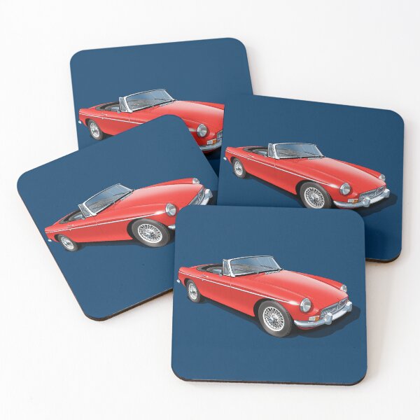 Item preview, MGB Roadster in flame red designed and sold by candc-retro.