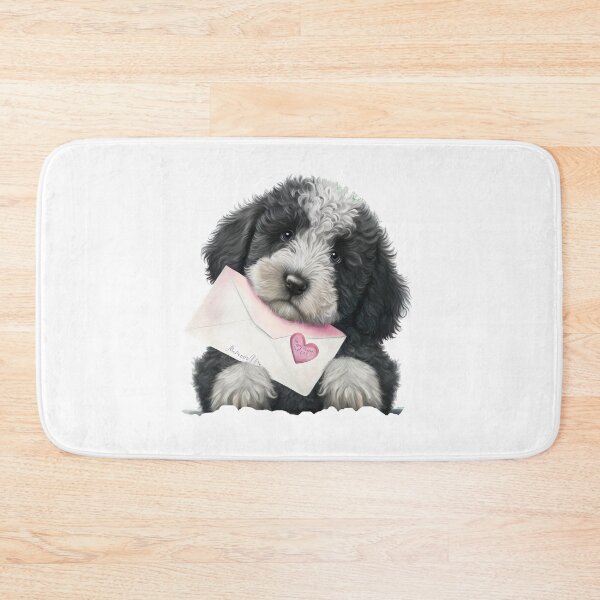 Item preview, Valentines sheepadoodle pup with a love letter - for your dog-loving valentine designed and sold by UmagineArts.
