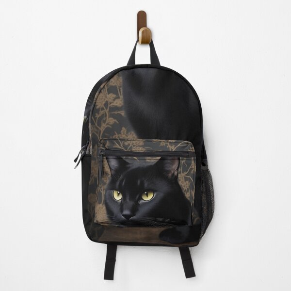 Item preview, Black cats with antique wallpaper designed and sold by Wilfried van Dokkumburg.
