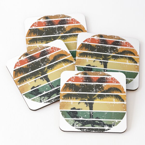 Item preview, Western Waves Cowboy Relaxed at Island Sunset vintagee retro style designed and sold by PrintopiaHaven.