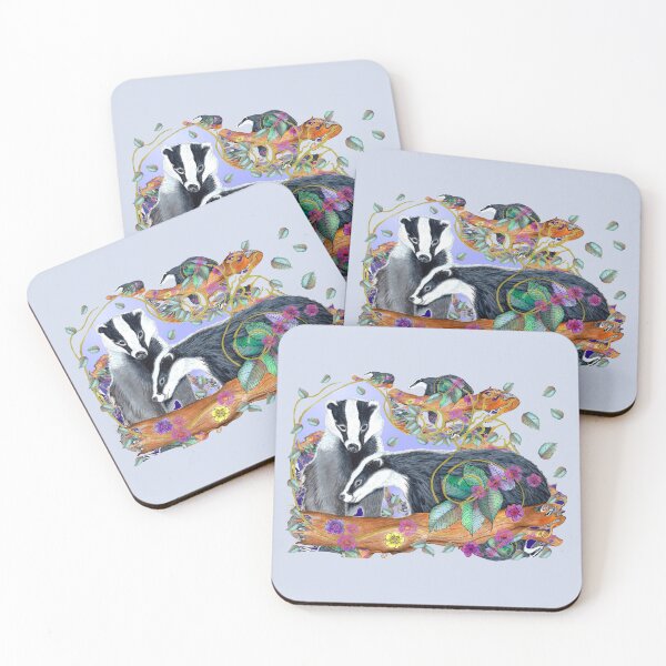 Item preview, Badger Love (On Light) designed and sold by nocturne-design.