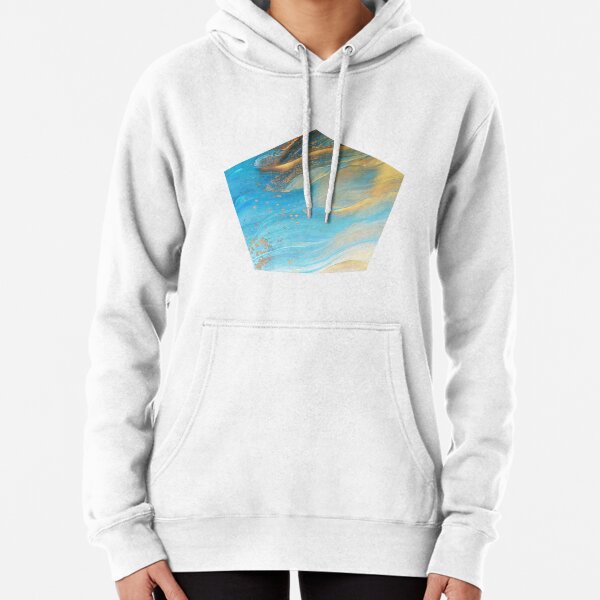 Fairy Wings: Acrylic Pour Painting Pullover Hoodie