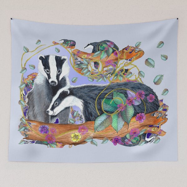 Item preview, Badger Love (On Light) designed and sold by nocturne-design.