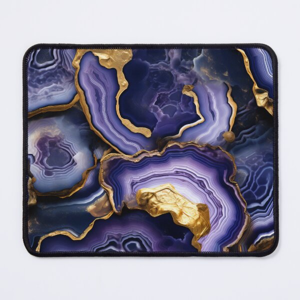 Item preview, Purple Blue Gold Geode Agate designed and sold by BilgePaksoylu.