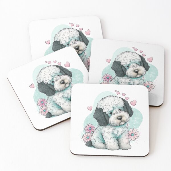 Item preview, Valentines sheepadoodle pup - a Furr-fect valentine gift for your dog-loving pet lover designed and sold by UmagineArts.