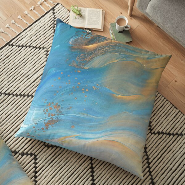 Fairy Wings: Acrylic Pour Painting Floor Pillow