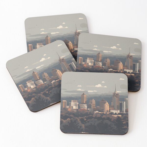 Item preview, Urban Dreamscape: Atlanta in captivating Flat Design designed and sold by S32Landscapes.