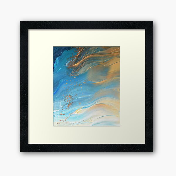 Fairy Wings: Acrylic Pour Painting Framed Art Print
