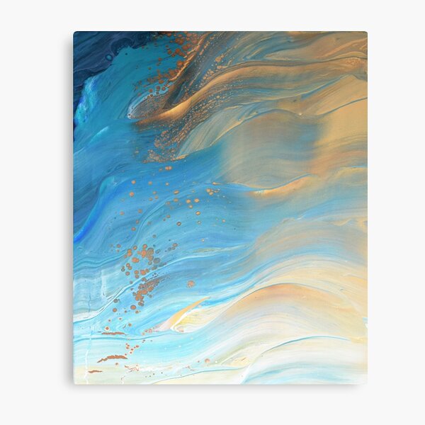 Fairy Wings: Acrylic Pour Painting Metal Print