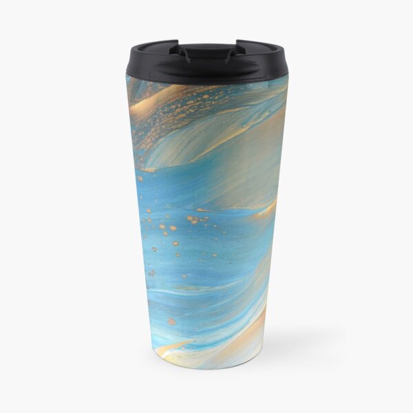 Fairy Wings: Acrylic Pour Painting Travel Coffee Mug