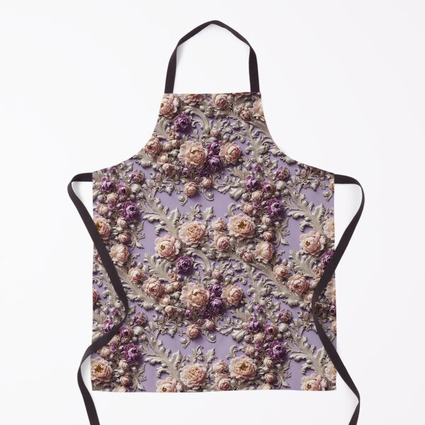 Item preview, High-quality floral pattern in baroque style - ideal for weddings - violet silver designed and sold by biiid.