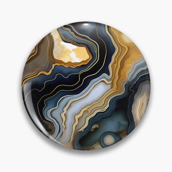 Item preview, Blue Beige Gold Agate Geode designed and sold by BilgePaksoylu.