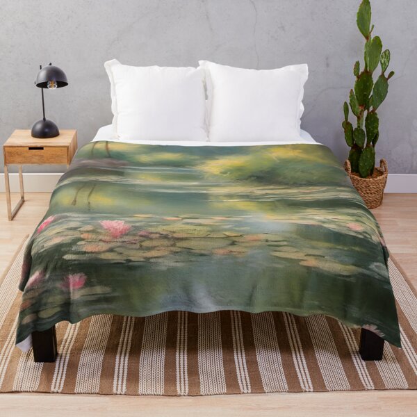 Item preview, Water Lily Pond Painting designed and sold by druidwolfart.