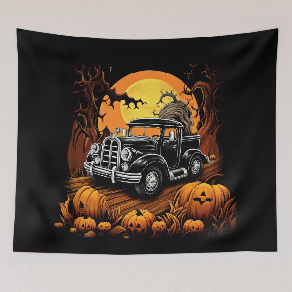Item preview, Truck Ghost Pumpkin Halloween designed and sold by MagicColorPrint.