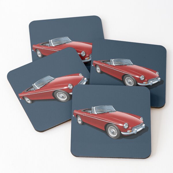 Item preview, MGB Roadster in tartan red designed and sold by candc-retro.
