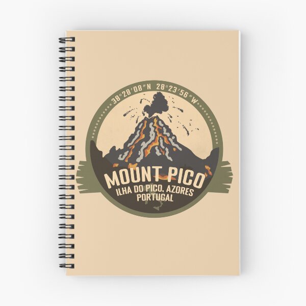 Item preview, Mount Pico volcano Ilha do Pico Azores Portugal Volcano Retro Vintage Badge designed and sold by mountainfad.