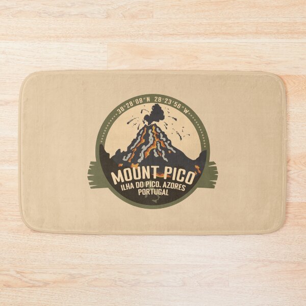 Item preview, Mount Pico volcano Ilha do Pico Azores Portugal Volcano Retro Vintage Badge designed and sold by mountainfad.