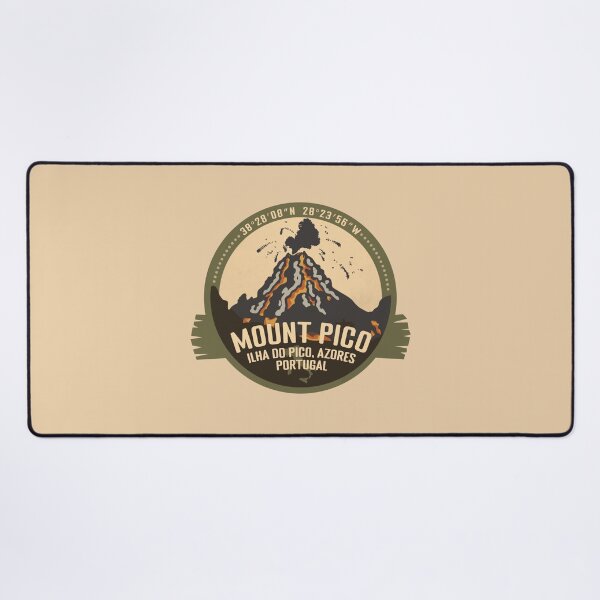 Item preview, Mount Pico volcano Ilha do Pico Azores Portugal Volcano Retro Vintage Badge designed and sold by mountainfad.