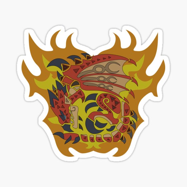 Burning Wyvern Rathalos Sticker