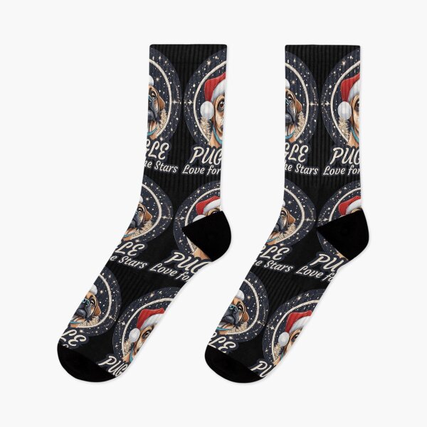Item preview, Christmas Stargazer Puggle Astronomer Night Sky Holiday designed and sold by BunBuntheDog-.