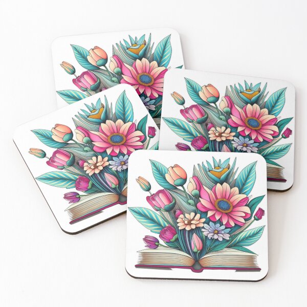 Item preview, Flowers Growing From Book Botanical Illustration designed and sold by ColorFlick.
