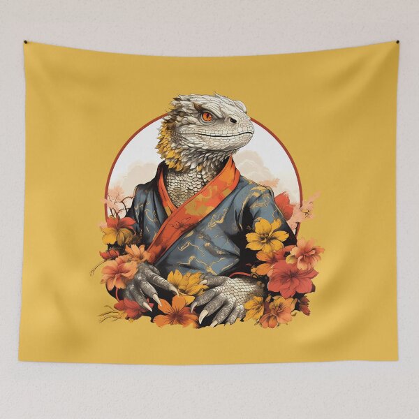 Item preview, Bearded Dragon Warrior Monk designed and sold by laika-et-al.