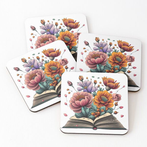 Item preview, Flowers Growing From Book Green designed and sold by ColorFlick.