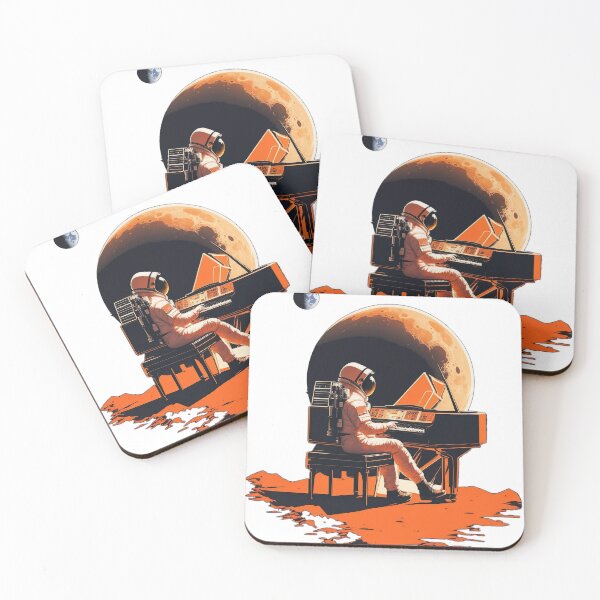 Item preview, Astronaut on the moon with a piano playing music designed and sold by Chemikal1993.