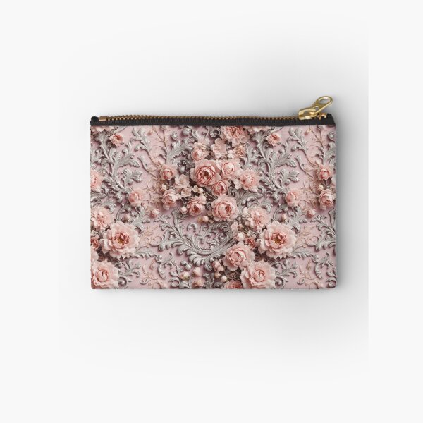 Item preview, High-quality floral pattern in baroque style - ideal for weddings - pink silver designed and sold by biiid.