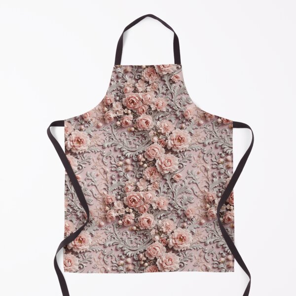 Item preview, High-quality floral pattern in baroque style - ideal for weddings - pink silver designed and sold by biiid.