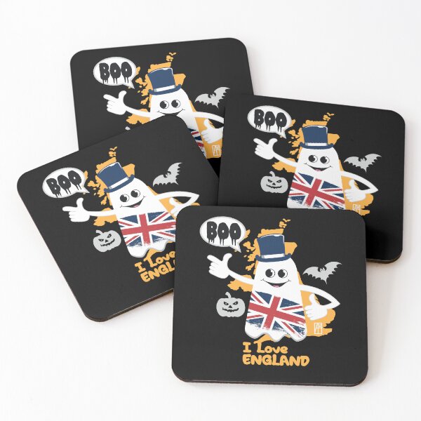 Item preview, BOO GHOST with the English flag "I love England" designed and sold by ArtProjectShop.