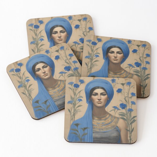 Item preview, a painting of a woman with a blue turban designed and sold by Enga6.