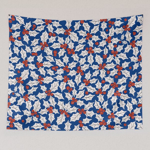 Item preview, Brilliant warm red and blue Christmas designed and sold by FrancesPoff.