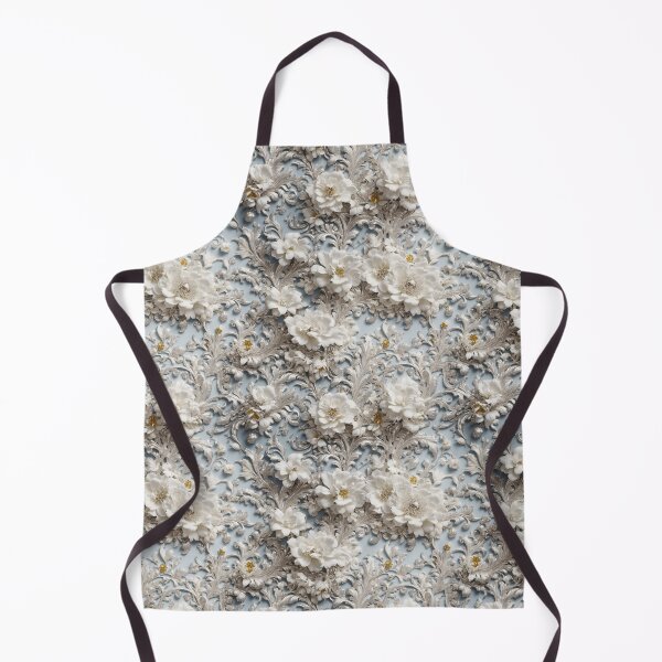 Item preview, High-quality floral pattern in baroque style - ideal for weddings - white blue silver designed and sold by biiid.