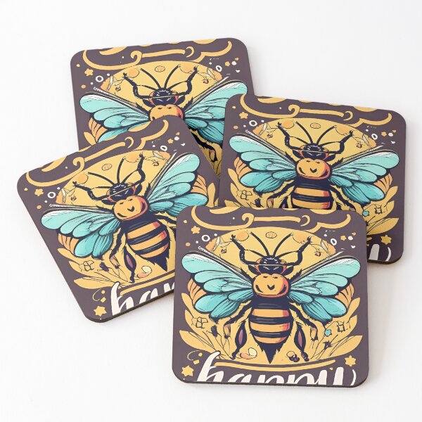 Item preview, beee happy designed and sold by RB Graphics.