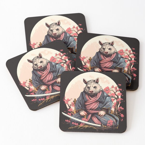 Item preview, White Pig Warrior with a Katana designed and sold by laika-et-al.