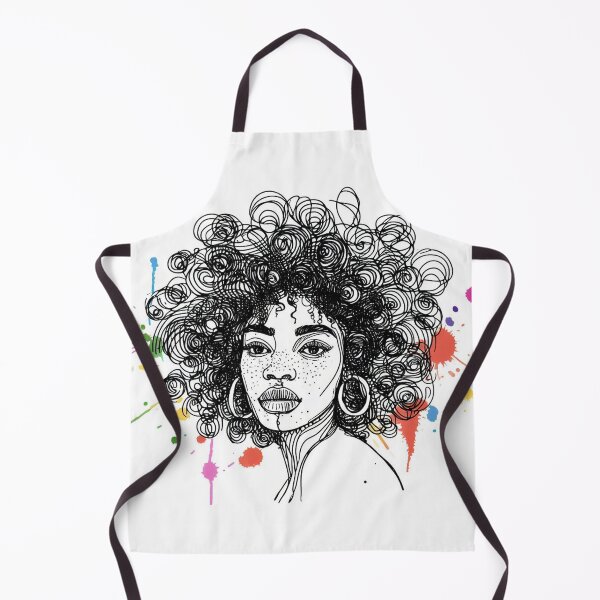 Item preview, African Beauty: Curly Hair and Colorful Ink Blots designed and sold by ReplyGirl.