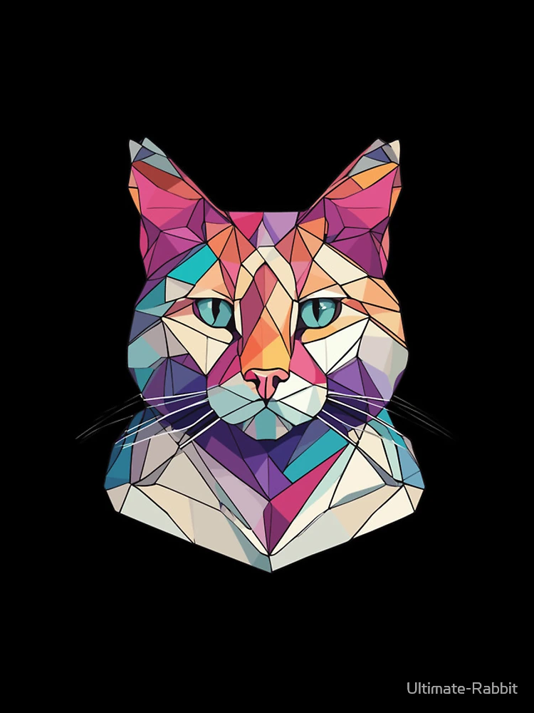 Thumbnail 4 of 4, iPhone Case, Polygon cat designed and sold by Ultimate-Rabbit.