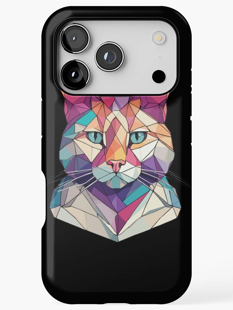Thumbnail 1 of 4, iPhone Case, Polygon cat designed and sold by Ultimate-Rabbit.