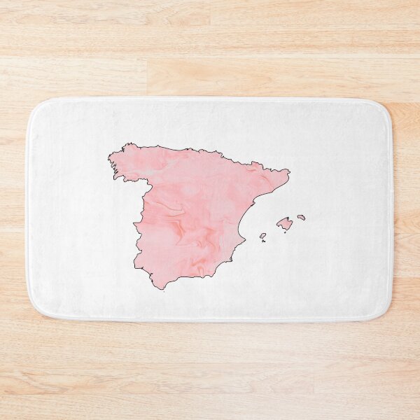 Item preview, Spain Flag Map Colorful With Black Outline -  designed and sold by PurpleLoveStore.