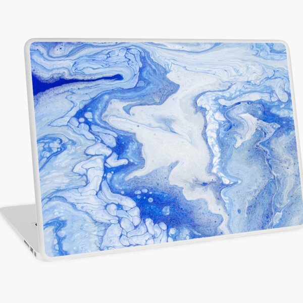 Wintry Fairy Land: Acrylic Pour Painting Laptop Skin