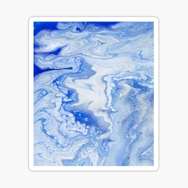 Wintry Fairy Land: Acrylic Pour Painting Sticker