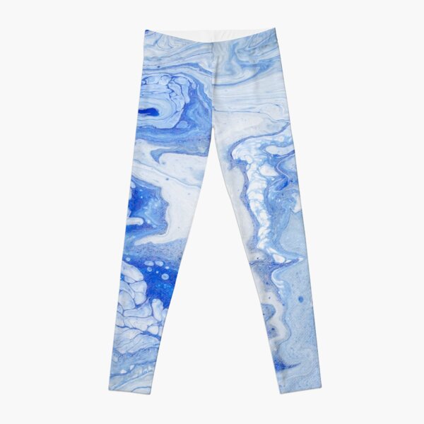 Wintry Fairy Land: Acrylic Pour Painting Leggings
