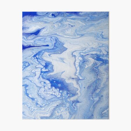 Wintry Fairy Land: Acrylic Pour Painting Art Board Print