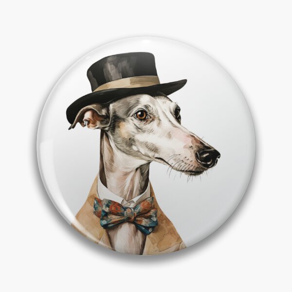 Item preview, Galgo espanol in a hat Vintage designed and sold by GhostGolden.