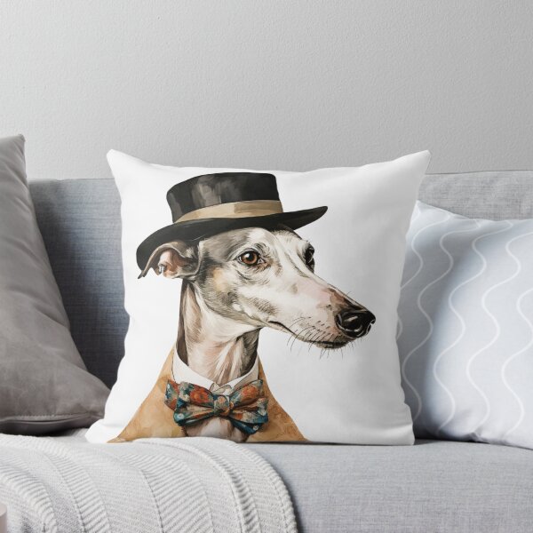 Artikelvorschau, Galgo Espanol mit Hut Vintage entworfen und verkauft von GhostGolden.